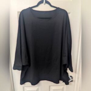 Plus Size Black Dolman Top NWT